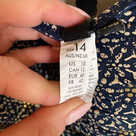 Bondeye Australia Blue One Piece Swimsuit Size D/DD/14 - Picture 5 of 5